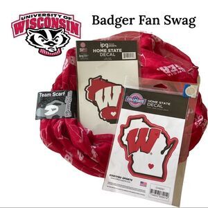 Wisconsin Badger 3 Pc Biggest Fan Kit • NWT